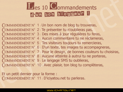 les 10 commandements